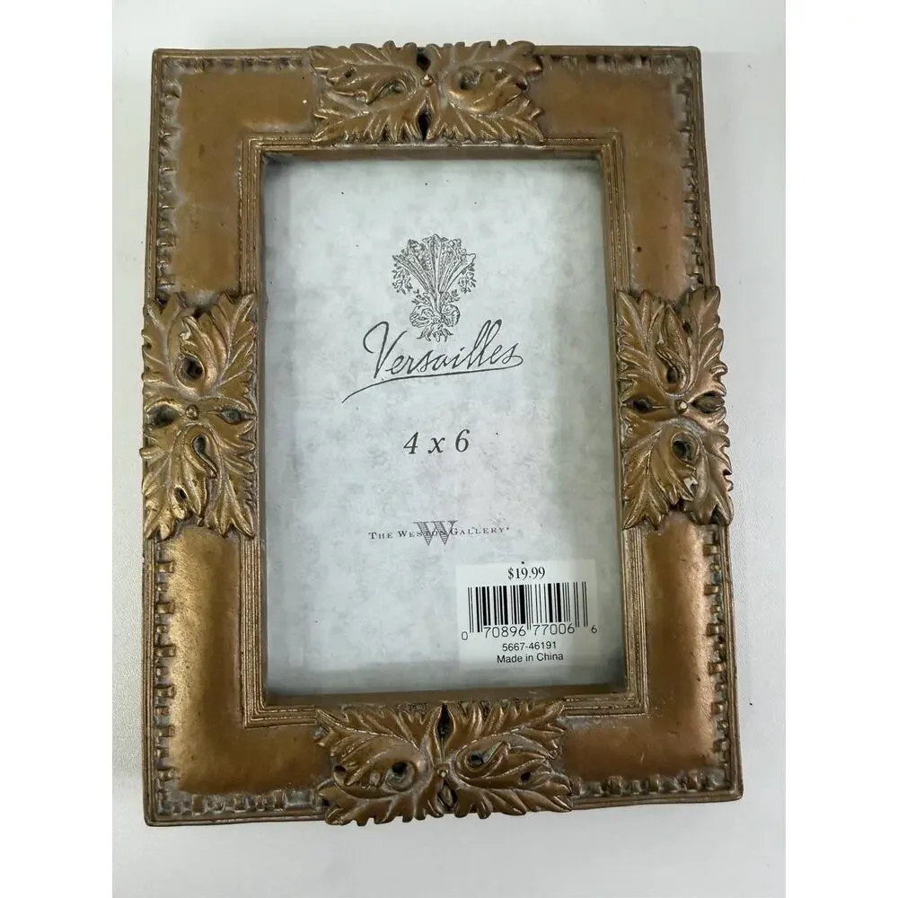 The Weston Gallery Photo Gold Frame Embellished Patina 4x6 Versailles
